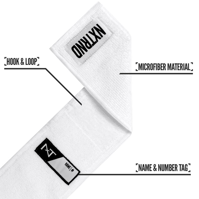 NXT NXTRND Nxtrnd Streamer Football Towel  Thin Sports Towel  Dries Hands & Football Accessories (White) - Image 4